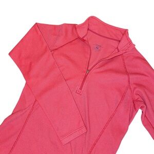 Patagonia Half Zip Pullover Women’s S Melon Red Pink Outdoor Hiking Camping Soft